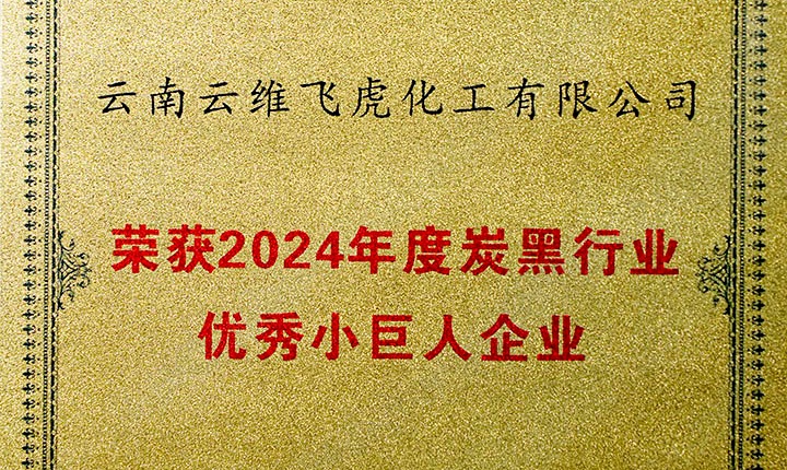 榮譽加冕，未來可期！云維飛虎公司榮膺“中國炭黑行業優秀小巨人”
